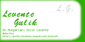 levente gulik business card